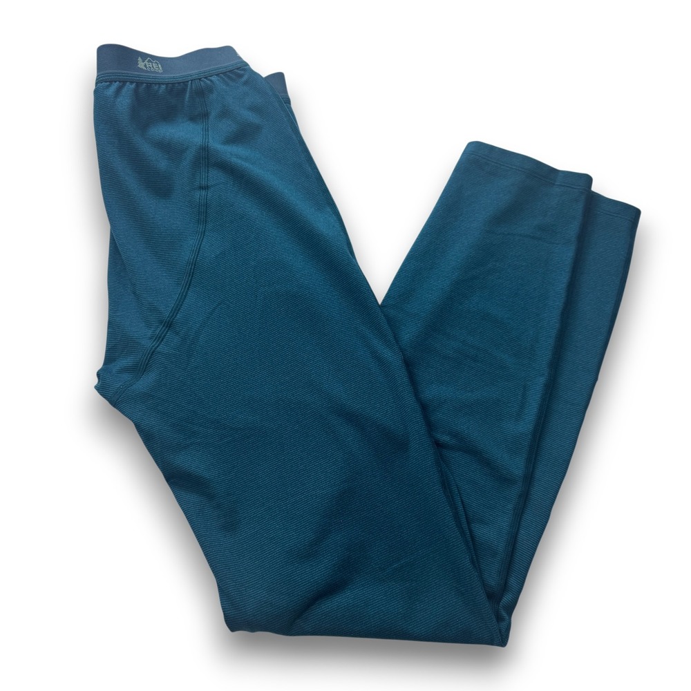 REI Co-op Kids XLarge 18 Midweight Base Layer Bottoms Teal Blue 137786 Leggings